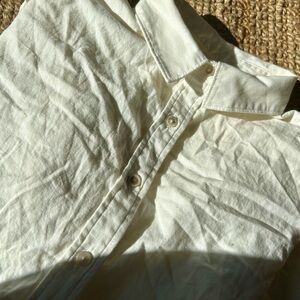 Denim Forum Ivory Collared Shirt